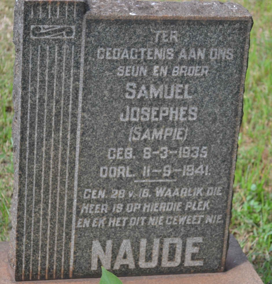 NAUDE Samuel Josephes 1935-1941
