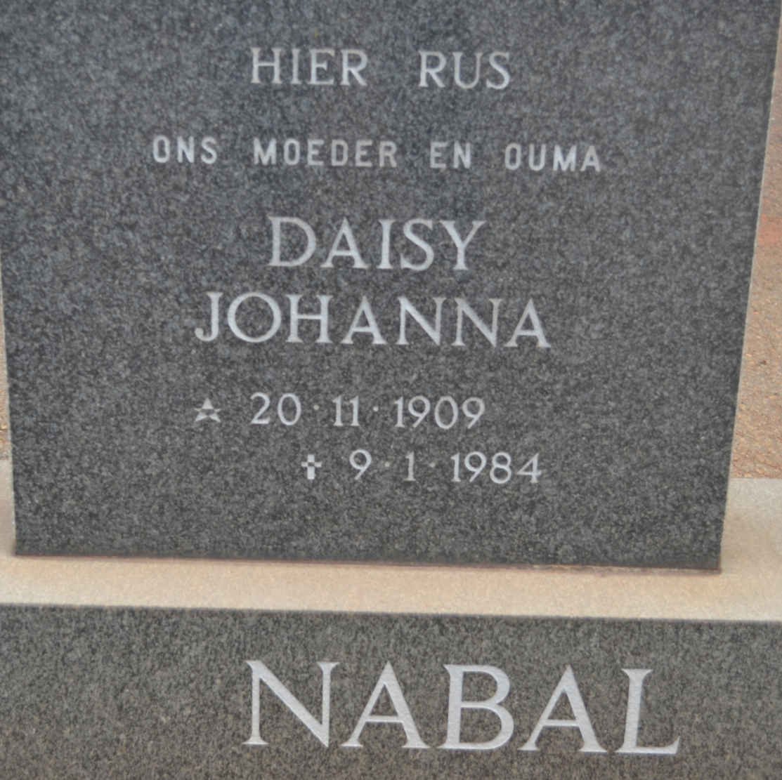 NABAL Daisy Johanna 1909-1984