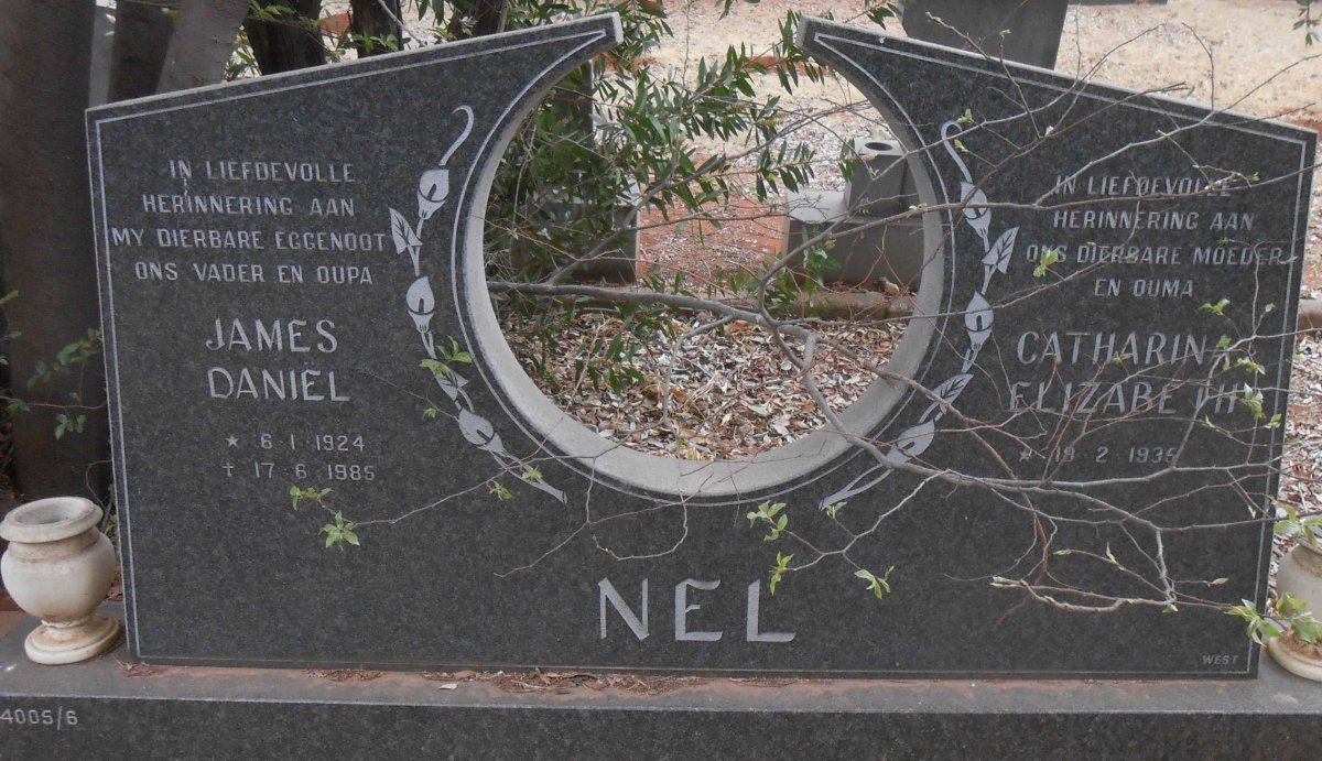 NEL James Daniel 1924-1985 &amp; Catharina Elizabeth 1935-