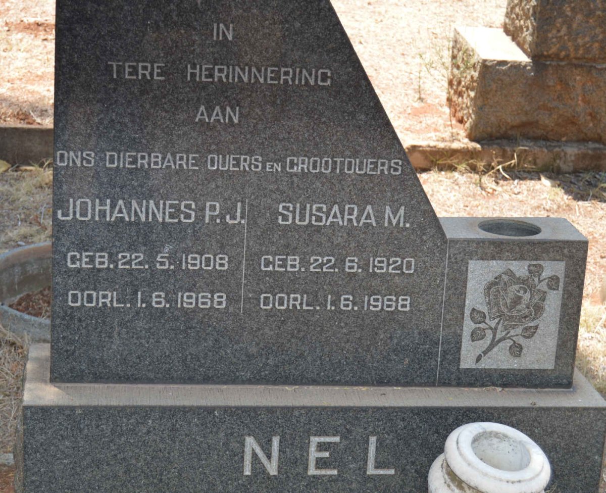 NEL Johannes P.J. 1908-1968 &amp; Susara M. 1920-1968