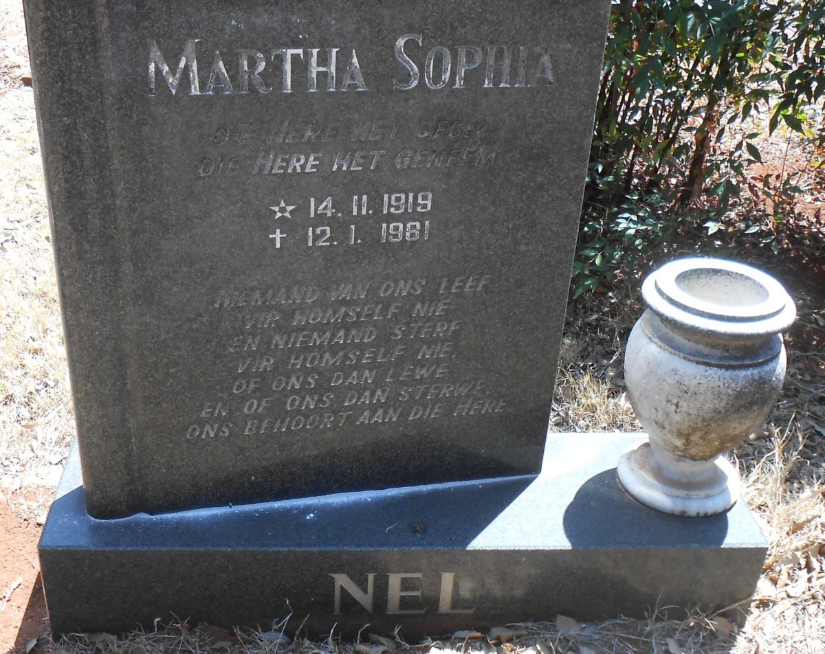 NEL Martha Sophia 1919-1981