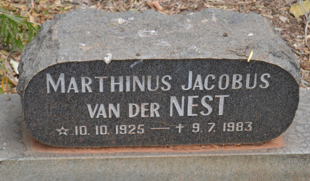 NEST Marthinus Jacobus, van der 1925-1983