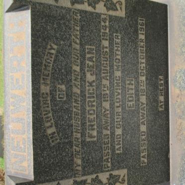NEUWERTH Fredrick Jean -1944 &amp; Edith -1961 :: NEUWERTH Montague Oatley 1915-2001