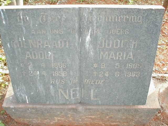NELL Coenraadt Adolf 18?6-1958 &amp; Judith Maria 1905-1963