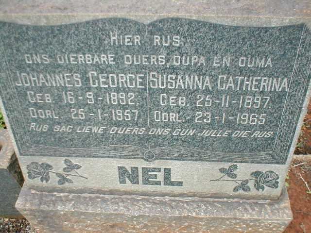 NEL Johannes George 1892-1957 &amp; Susanna Catherina 1897-1965