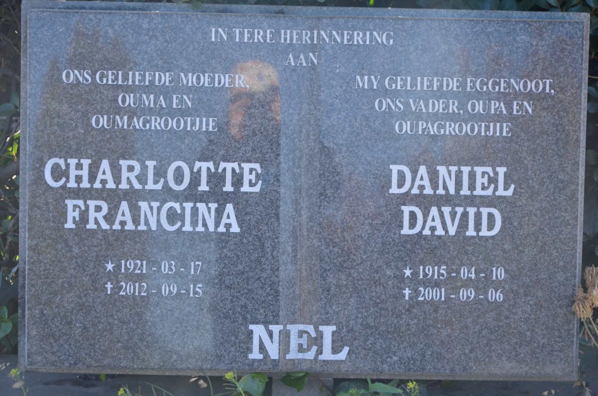 NEL Daniel David 1915-2001 &amp; Charlotte Francina 1921-2012