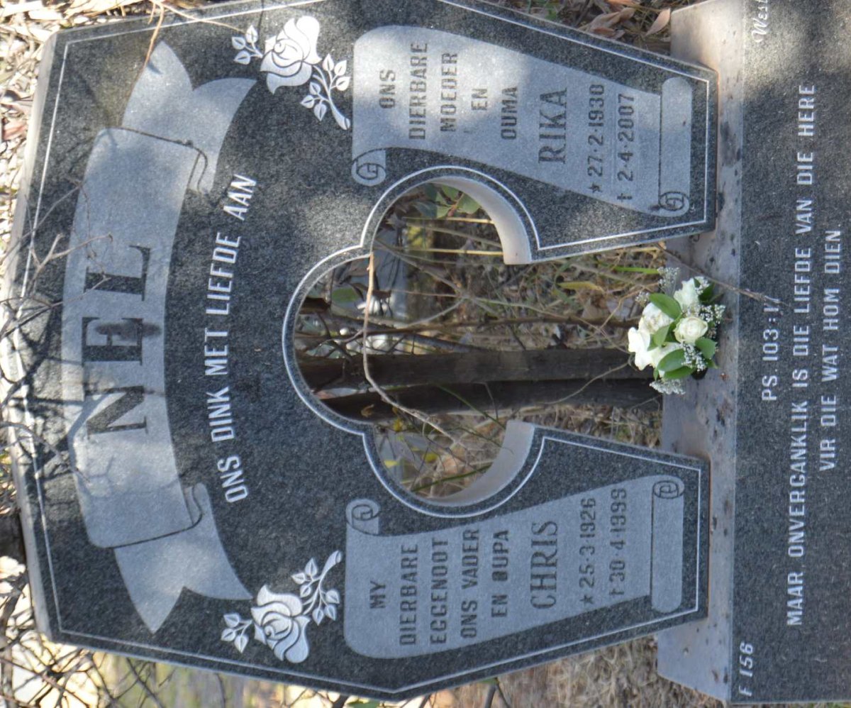 NEL Chris 1926-1999 &amp; Rika 1930-2007