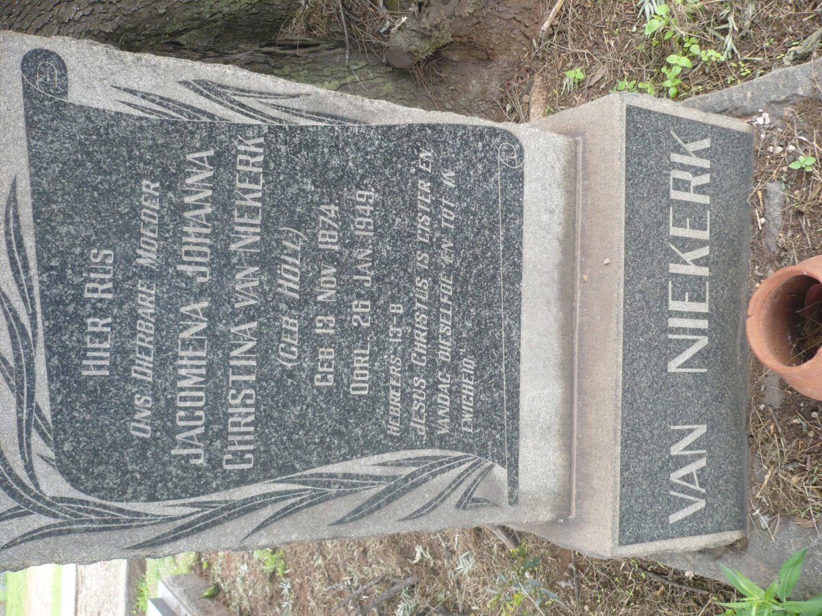 NIEKERK Jacomiena Johanna Christina, van nee HÖLL 1874-1949