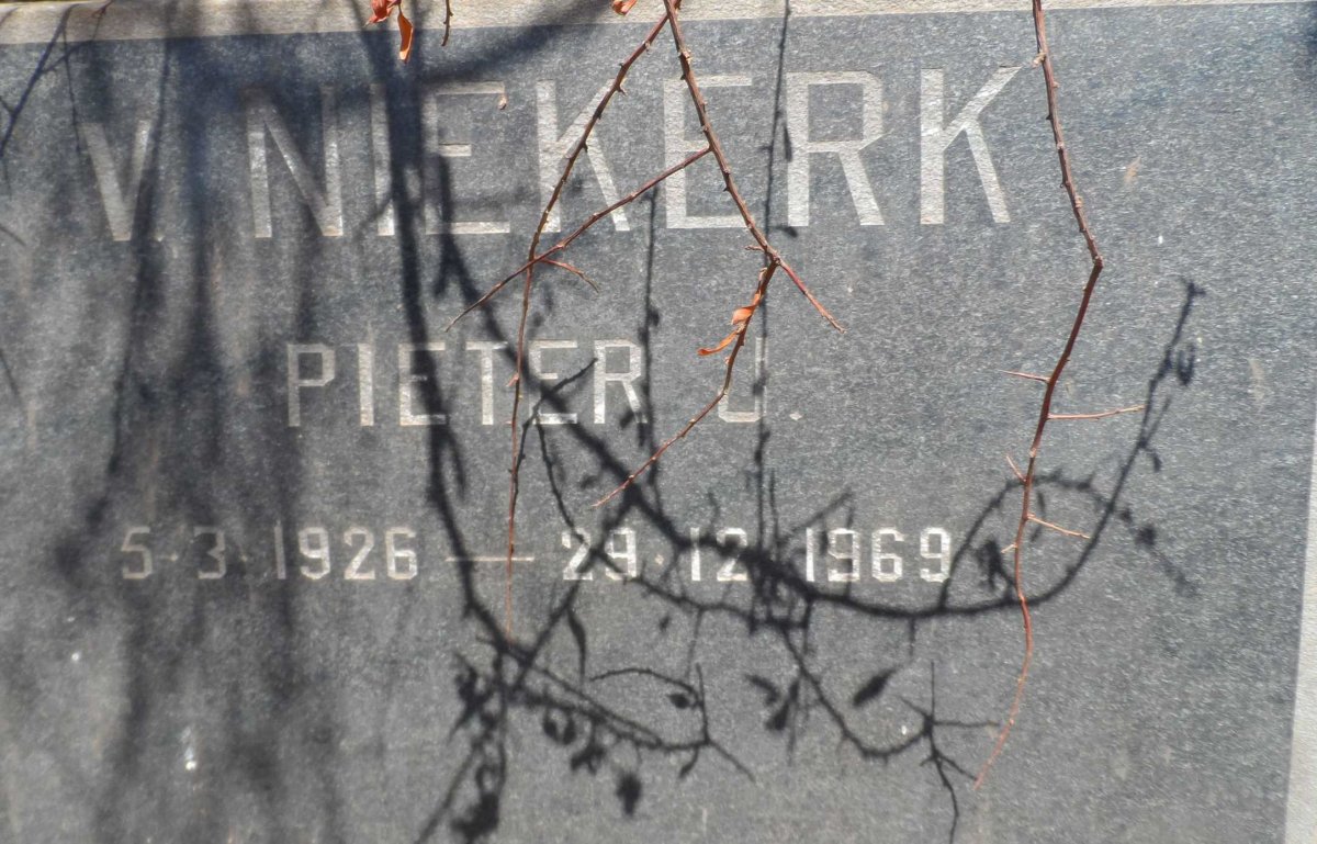 NIEKERK Pieter J., van 1926-1969