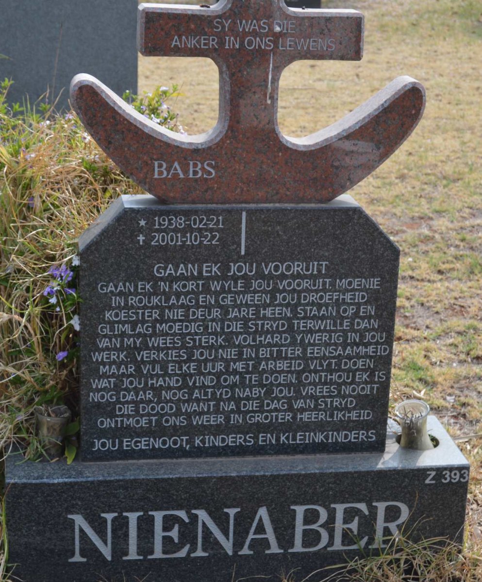 NIENABER Babs 1938-2001