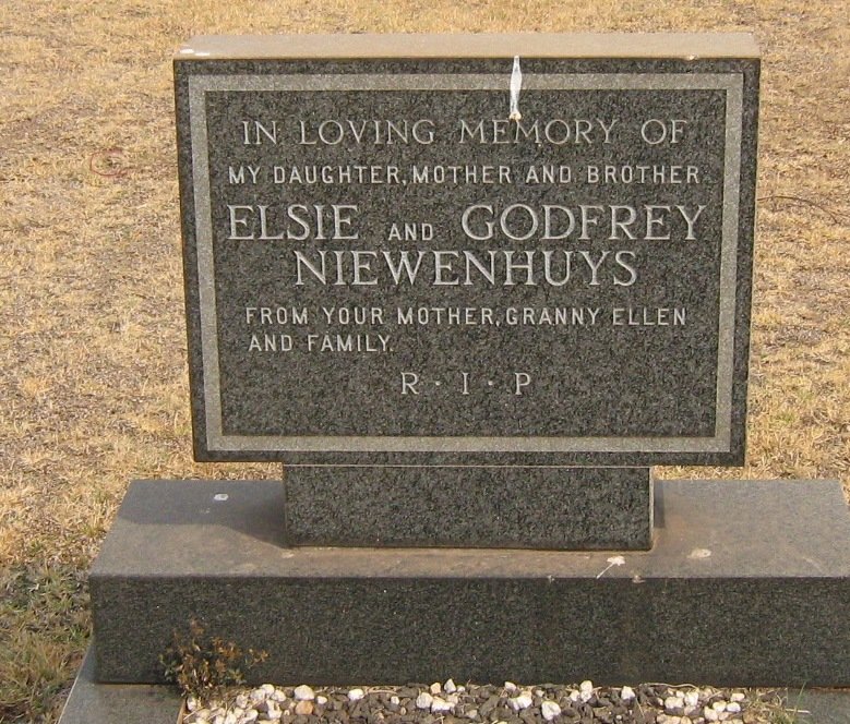 NIEWENHUYS Godfrey :: NIEWENHUYS Elsie