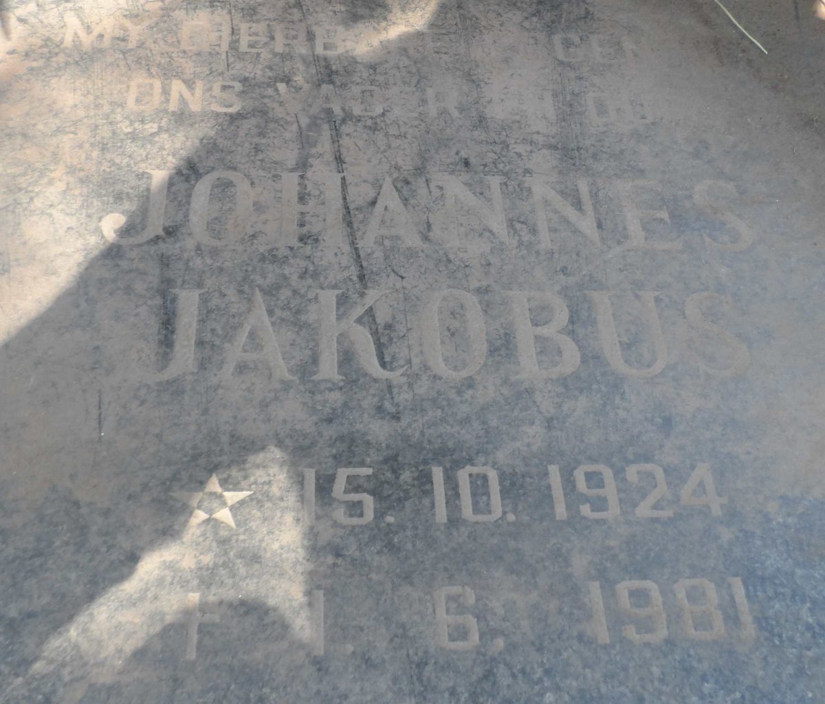 NIEUWENHUIS Johannes Jakobus 1924-1981