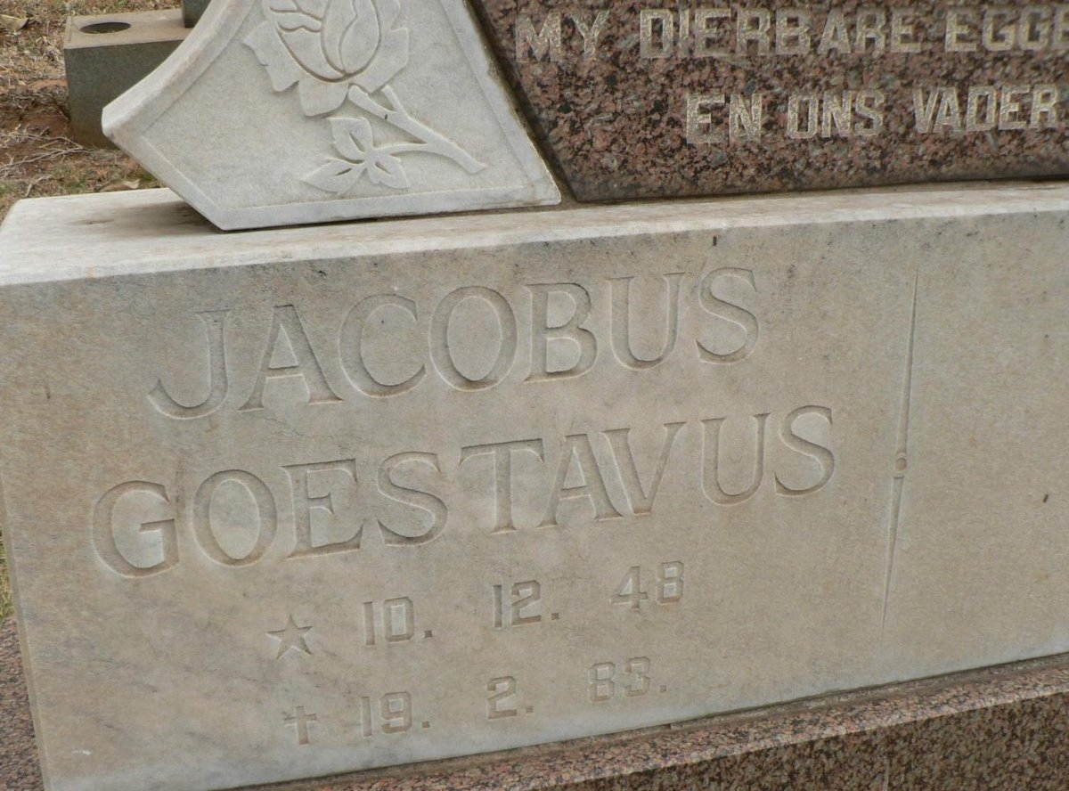 NIEKERK Jacobus Goestavus, van 1948-1985