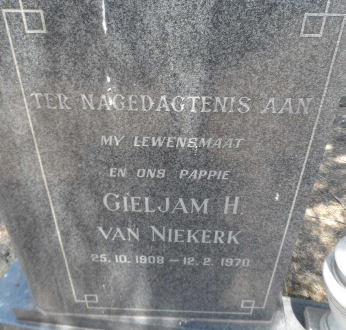 NIEKERK Gieljam H., van 1908-1970