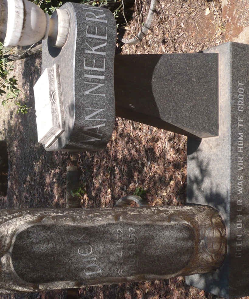 NIEKERK Dick, van 1932-1977