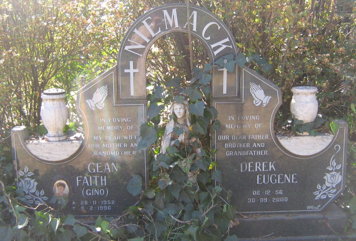 NIEMACK Derek Eugene 1956-2000 &amp; Gean Faith 1952-1996