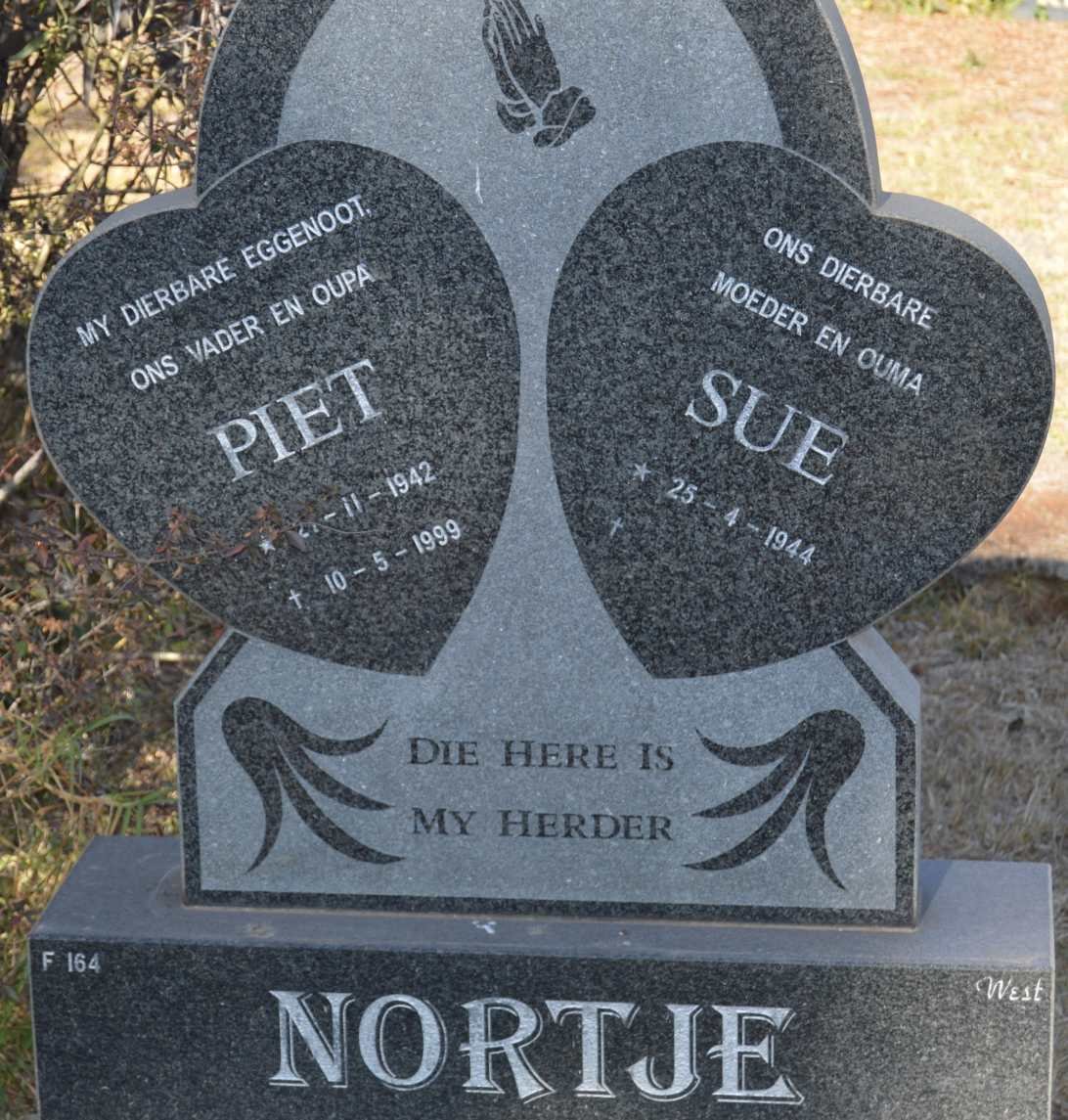NORTJE Piet 1942-1999 &amp; Sue 1944-