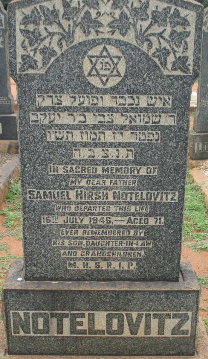 NOTELOVITZ Samuel Hirsch -1946