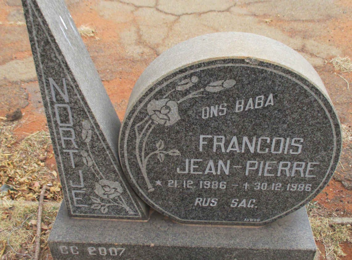 NORTJÉ Francois Jean-Pierre 1986-1986