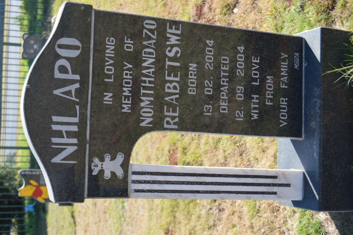NHLAPO Nomthandazo Reabetswe 2004-2004