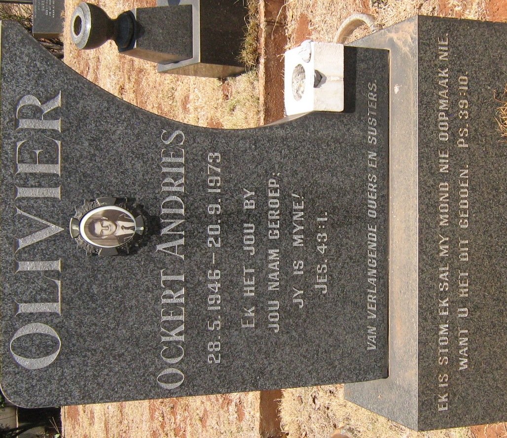 OLIVIER Ockert Andries 1946-1973