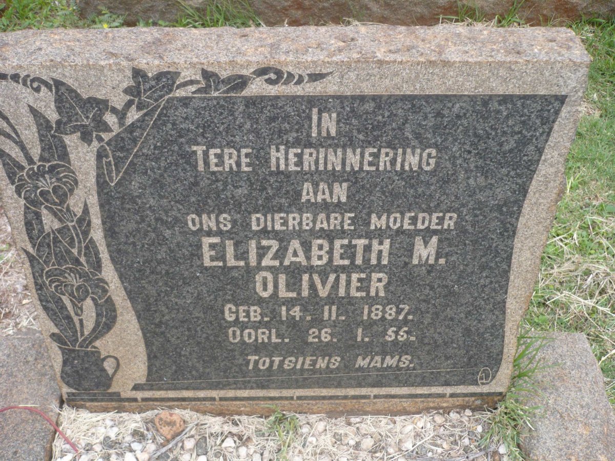 OLIVIER Elizabeth M. 1887-1955