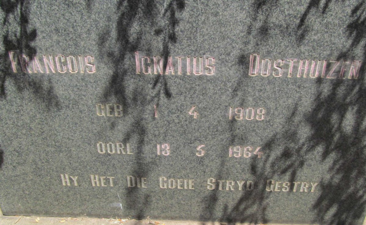 OOSTHUIZEN Francois Ignatius 1909-1964