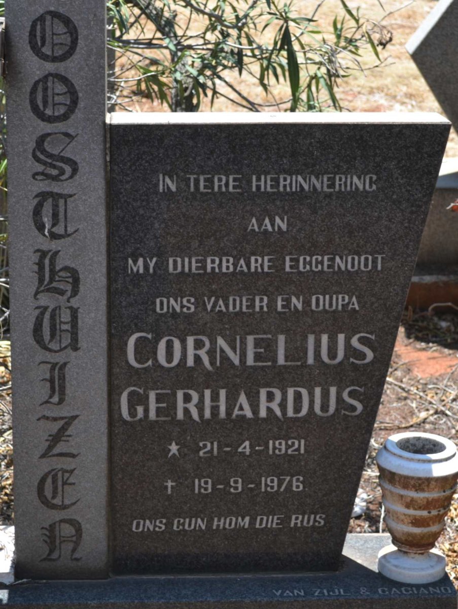 OOSTHUIZEN Cornelius Gerhardus 1921-1976