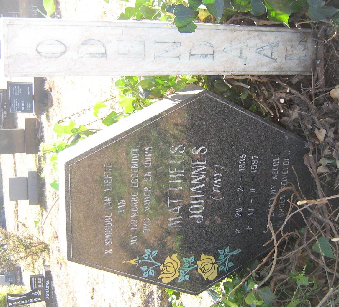 ODENDAAL Mattheus Johannes 1935-1997