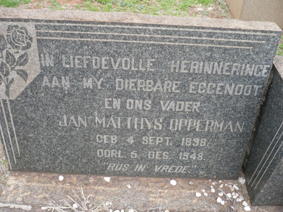 OPPERMAN Jan Matthys 1898-1948