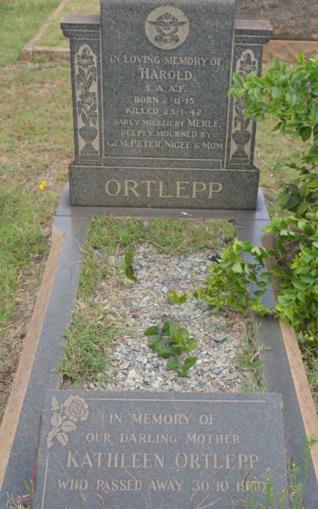 ORTLEPP Harold 1915-1942 &amp; Kathleen -1960