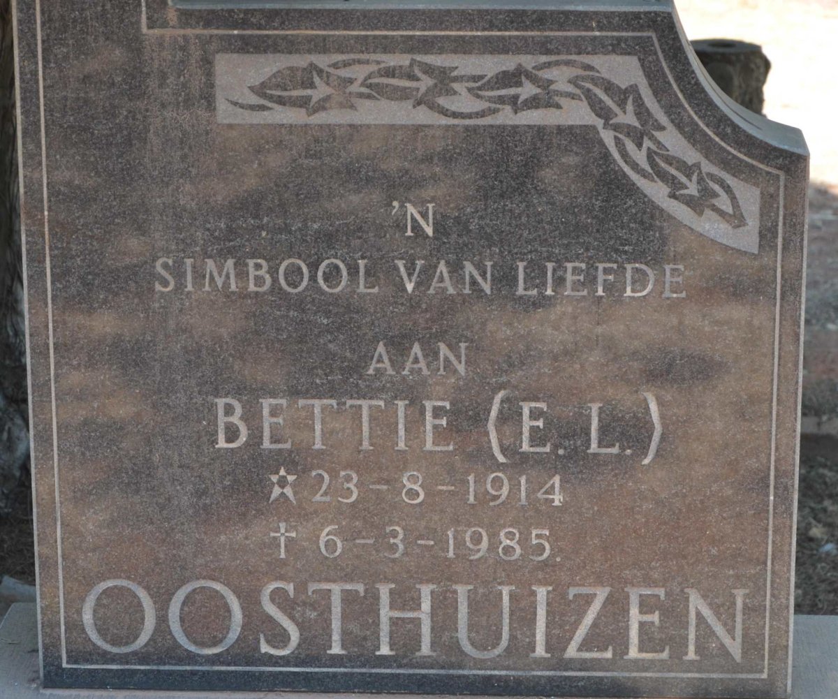 OOSTHUIZEN E. L. 1914-1985
