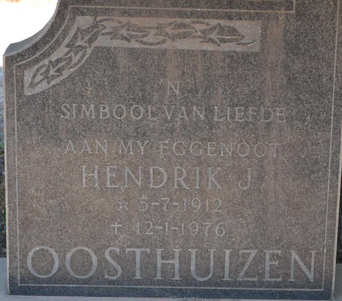 OOSTHUIZEN Hendrik J. 1912-1976