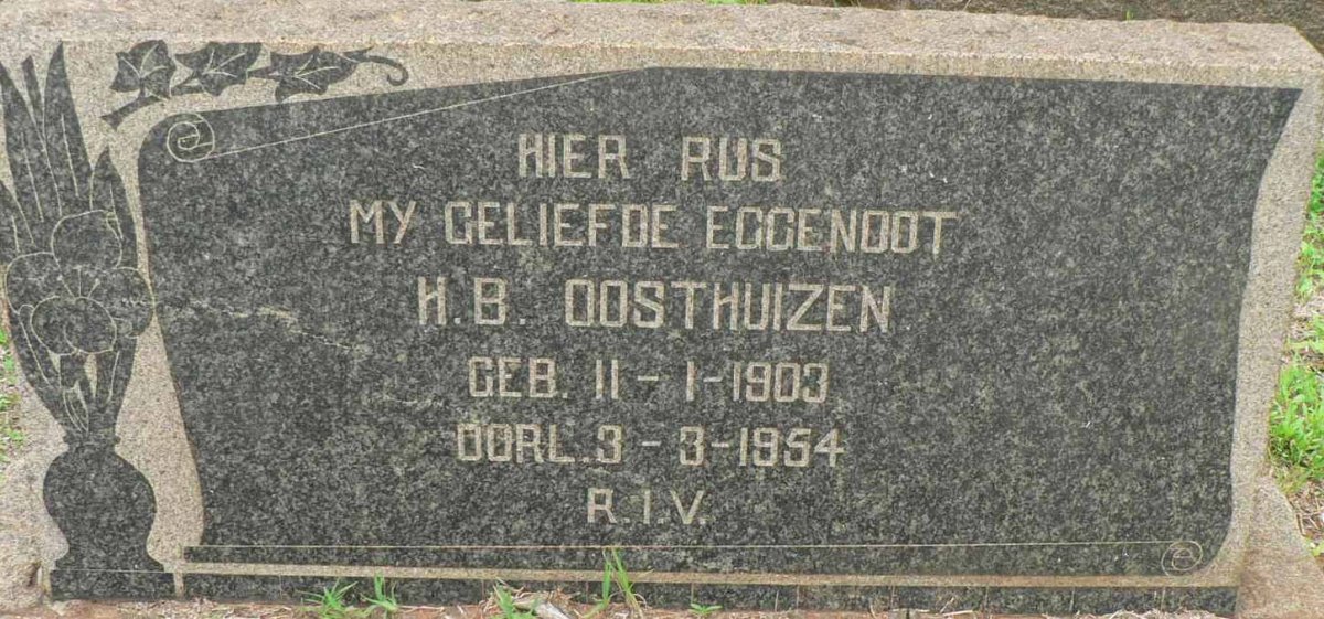 OOSTHUIZEN H.B. 1903-1954