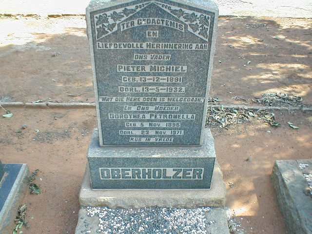 OBERHOLZER Pieter Michiel 1891-1932 &amp; Dorothea Petronella 1896-1971