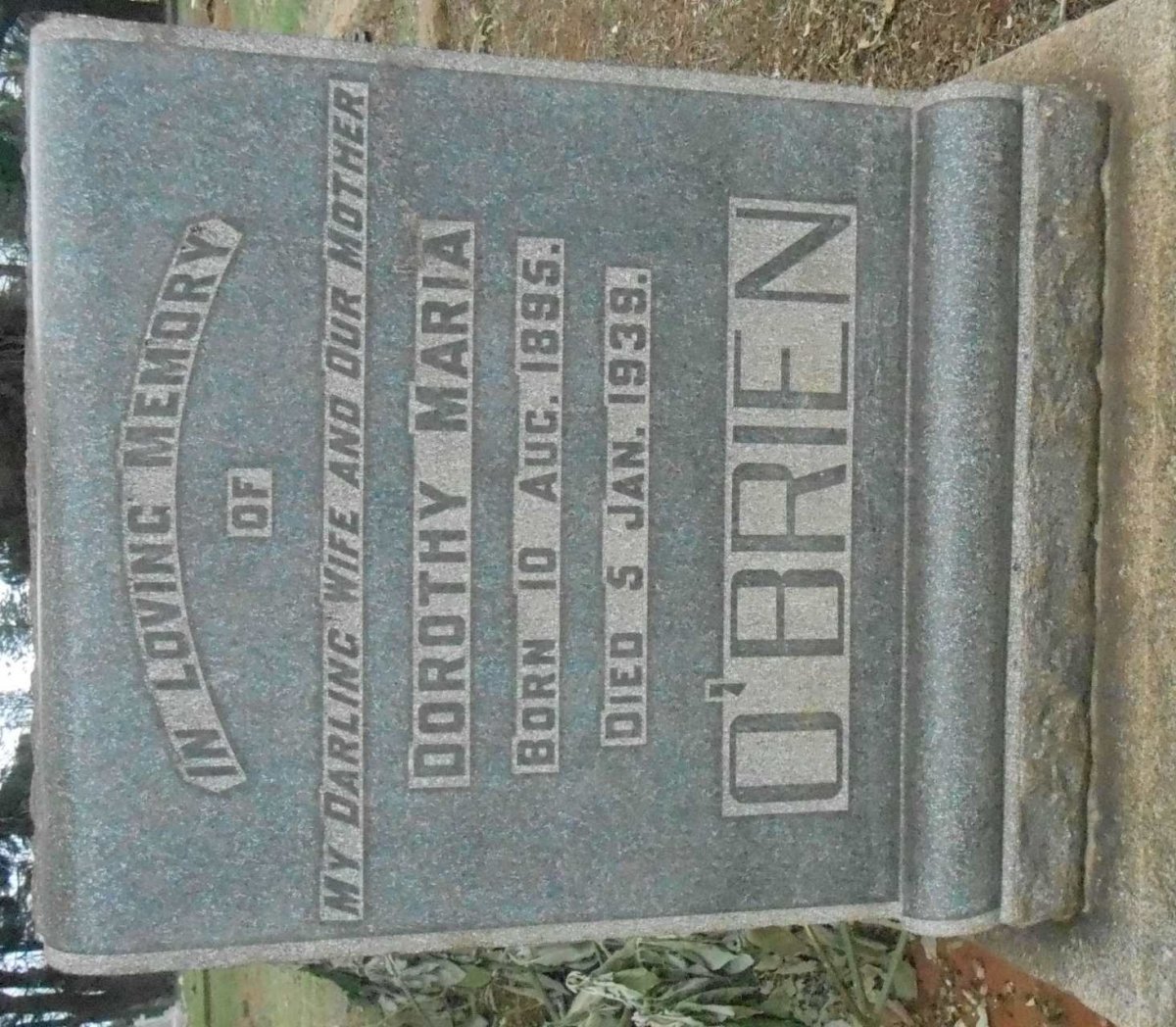 O'BRIEN Dorothy Maria 1895-1939