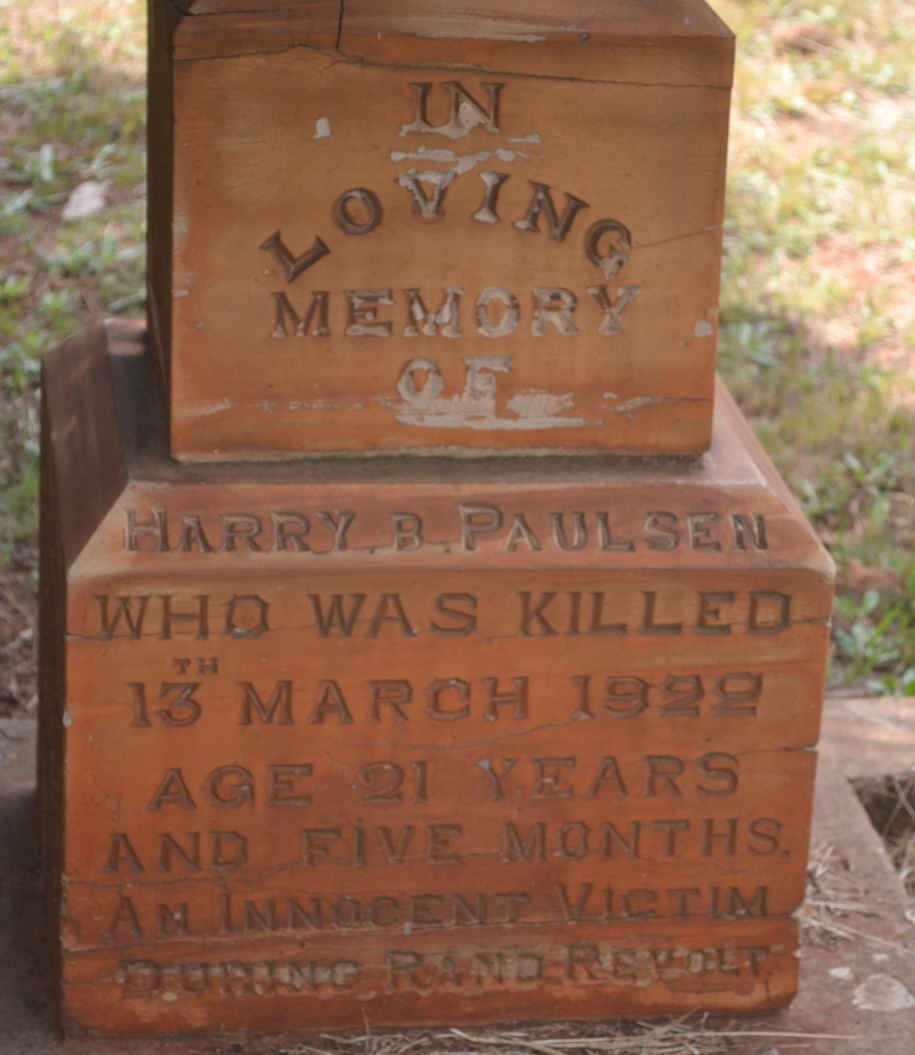 PAULSEN Harry B. -1922