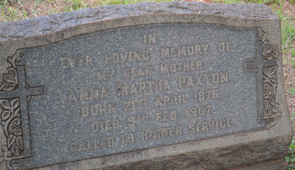 PAXTON Anna Martha 1875-1907