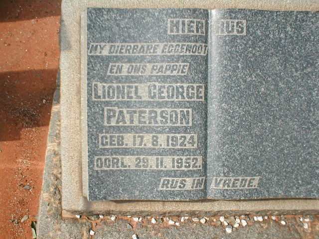 PATERSON Lionel George 1924-1952