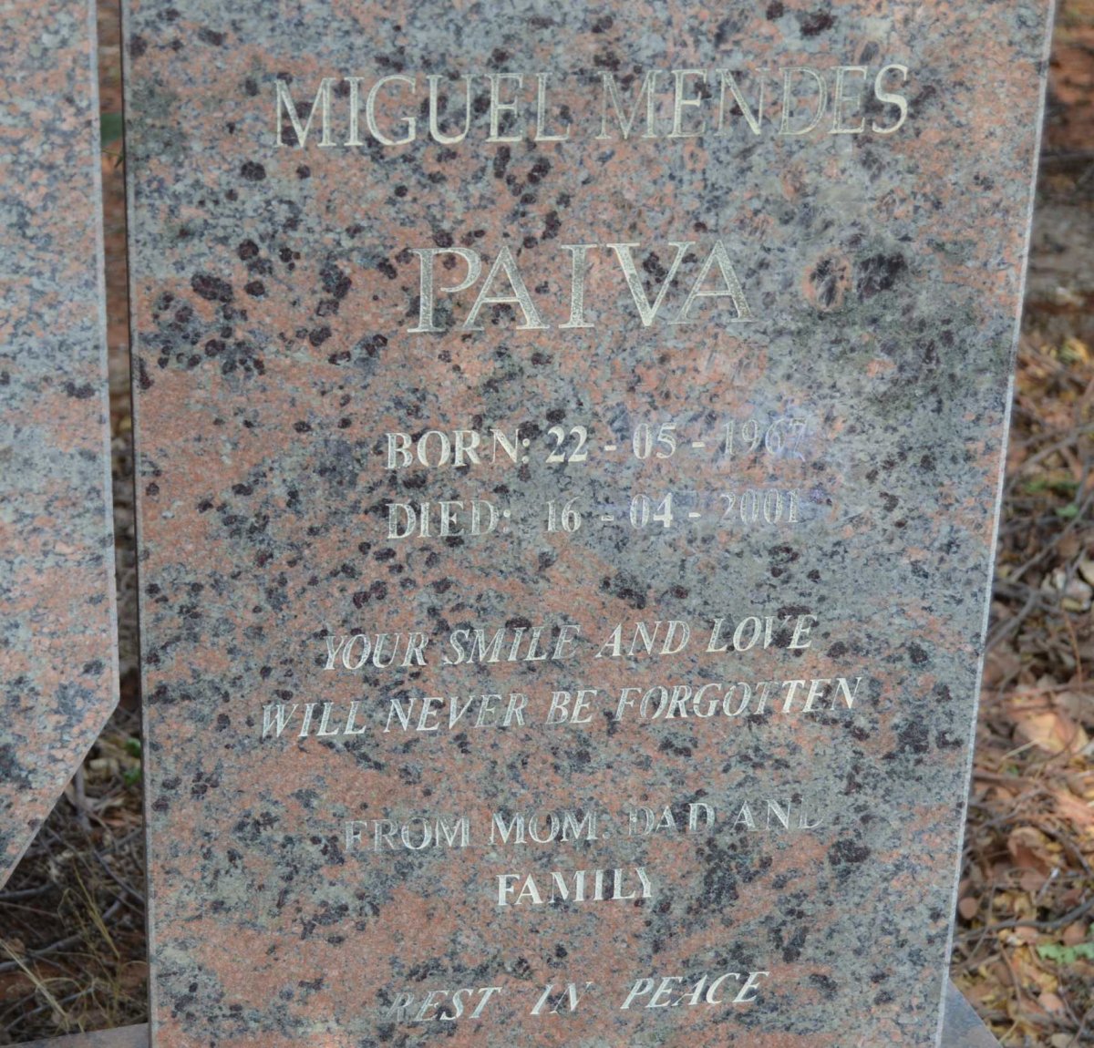 PAIVA Miguel Mendes 1962-2001