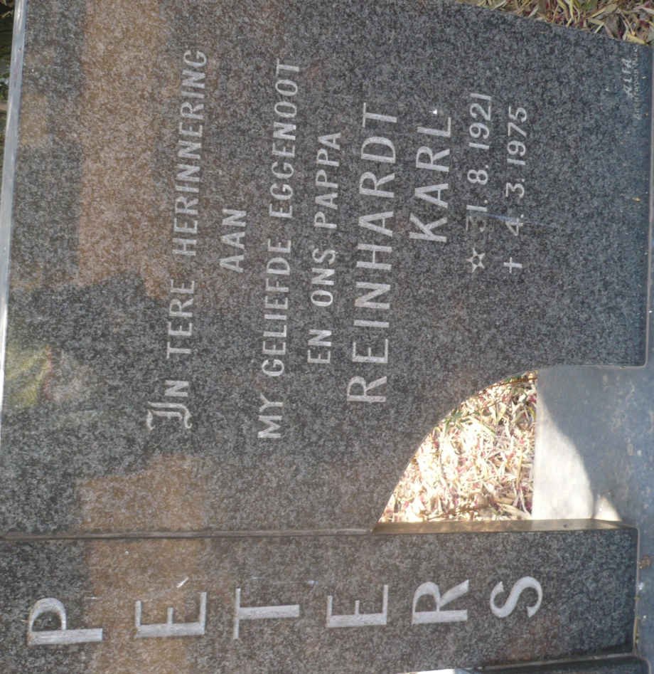 PETERS Reinhardt Karl 1921-1975