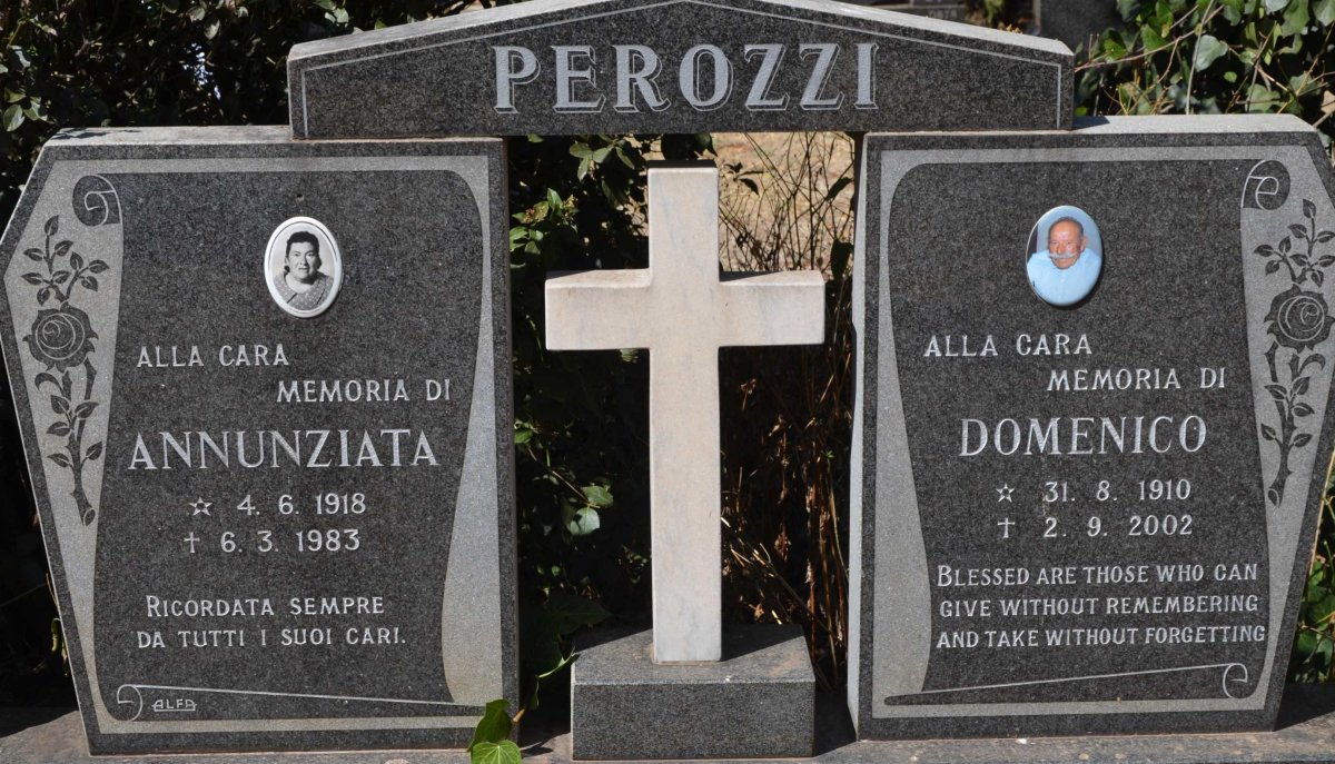 PEROZZI Domenico 1910-2002 &amp; Annunziata 1918-1983