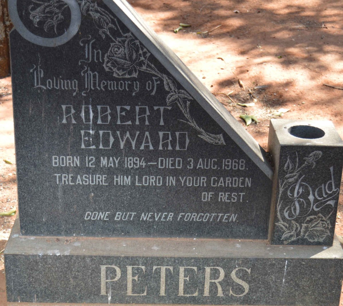 PETERS Robert Edward 1894-1968
