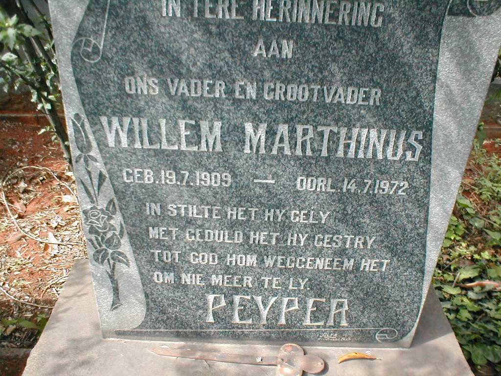 PEYPER Willem Marthinus 1909-1972