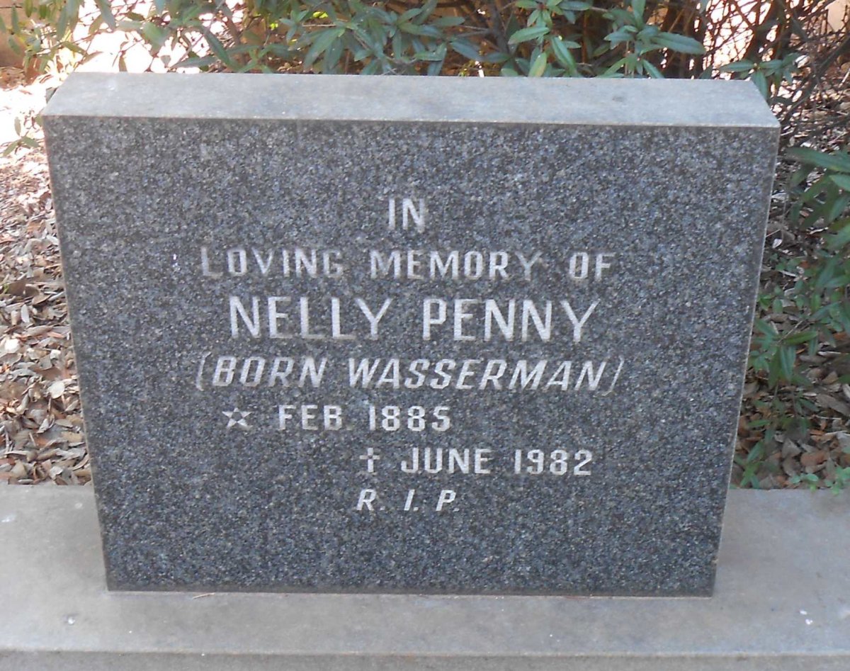 PENNY Nelly nee WASSERMAN 1885-1982