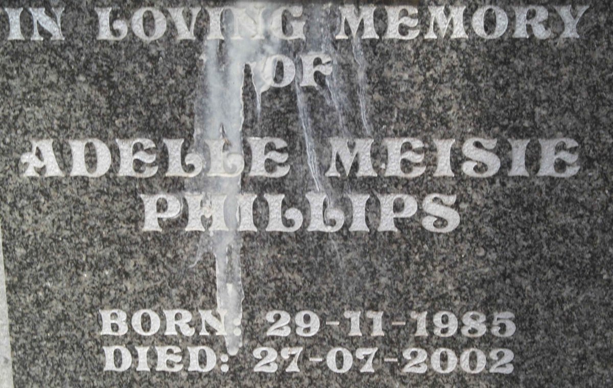 PHILLIPS Adelle Meisie 1985-2002