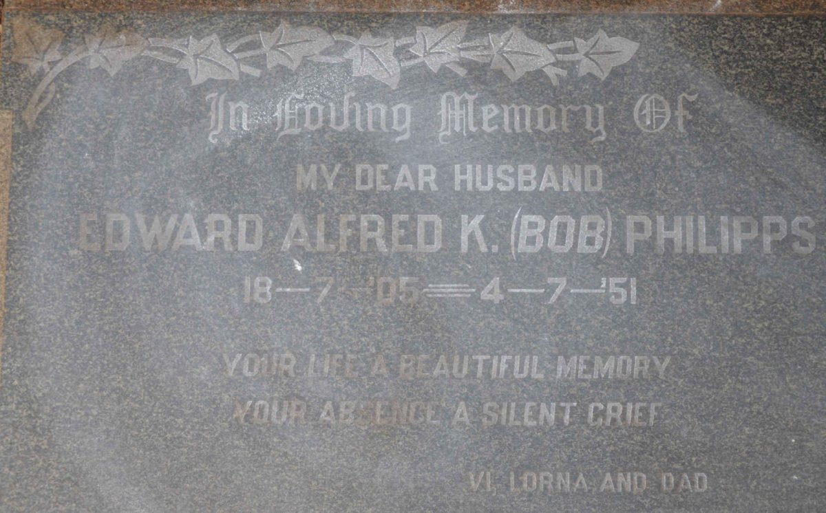 PHILIPPS Edward Alfred K. 1905-1951