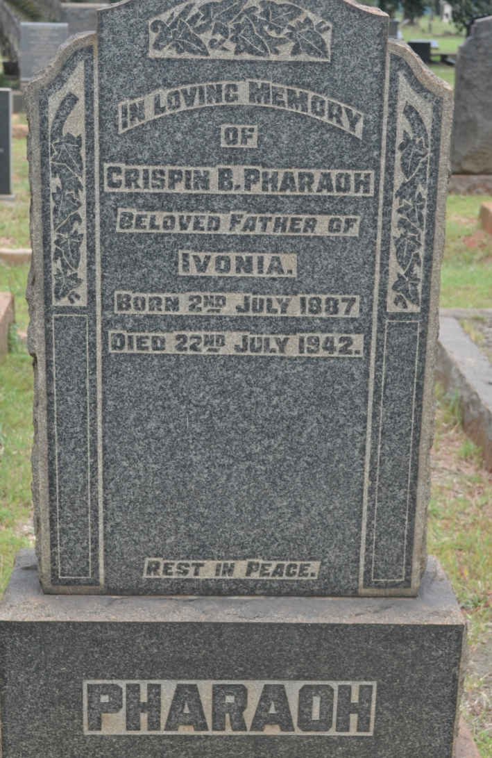 PHARAOH Crispin B. 1887-1942