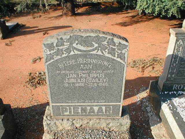 PIENAAR Jan Philippus Jubilius 1886-1948