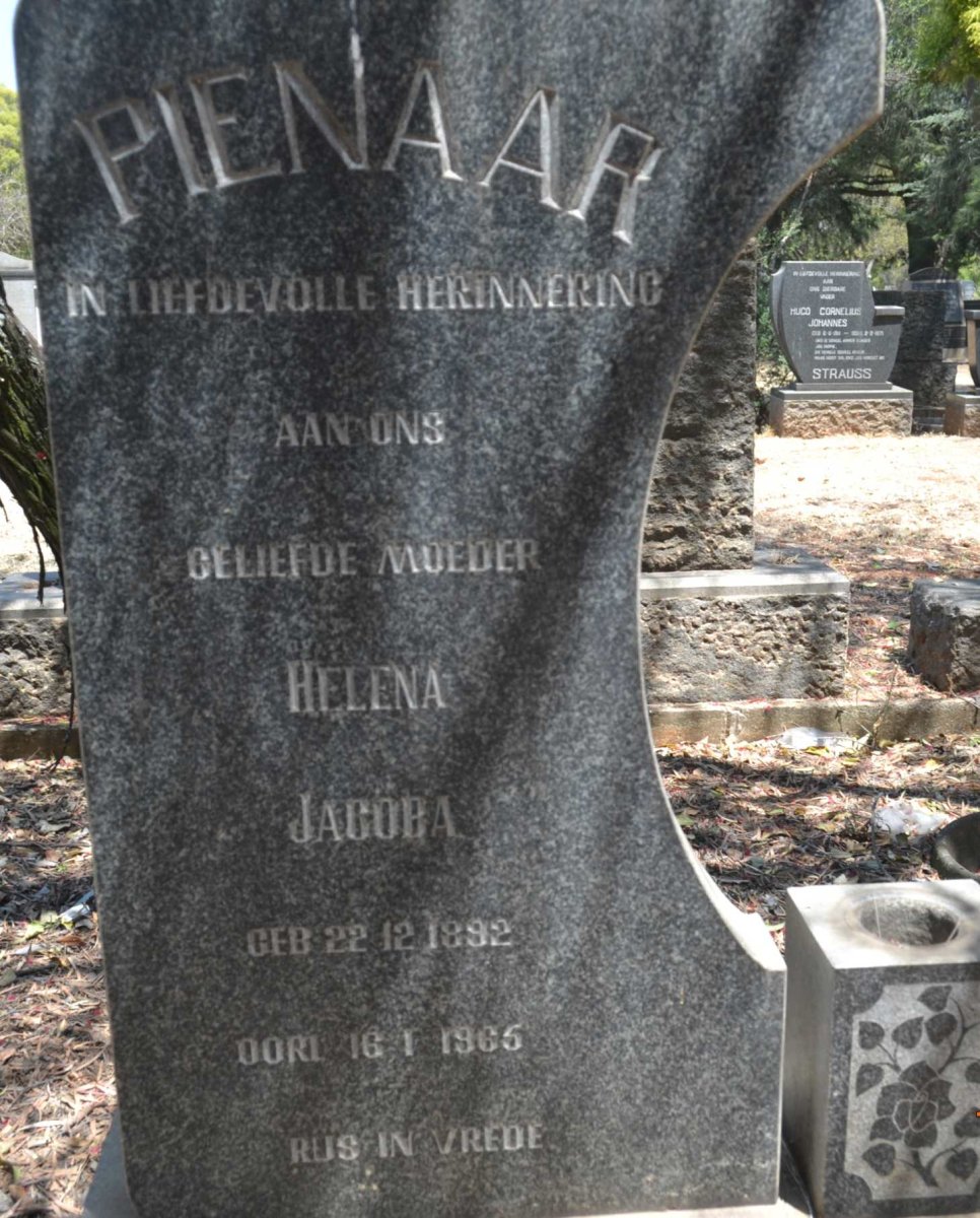PIENAAR Helena Jacoba 1892-1965